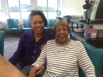 Edna Baker and Pearl Bonham-Moss, June 18th, 2016