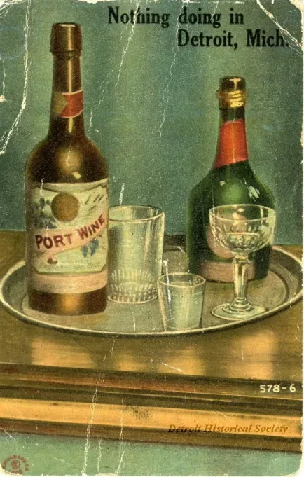 Postcard - Nothing doing in Detroit, Mich.