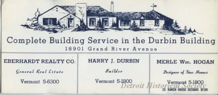 Blotter, Desk - Eberhardt Realty Co., Harry J. Durbin, Merle Wm. Hogan
