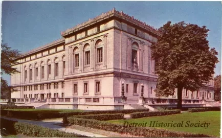 Postcard - Detroit Public Library