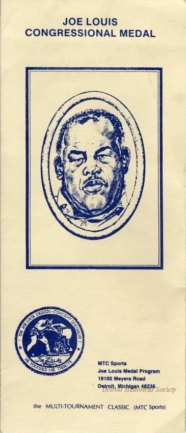 Brochure - Joe Louis Congressional Gold Medal
[bronze reproduction]