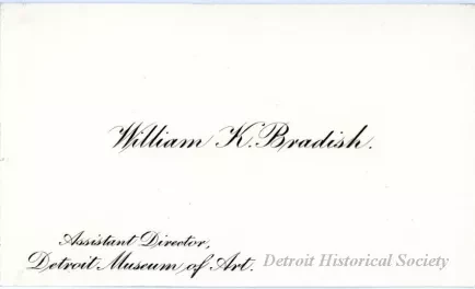 Card, Business - William K. Bradish
