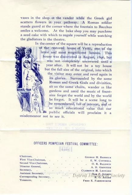 Brochure - A Pompeiian Festival