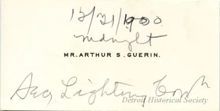 Card, Business - Mr. Arthur S. Guerin