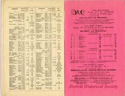 Timetable - Fares from Detroit