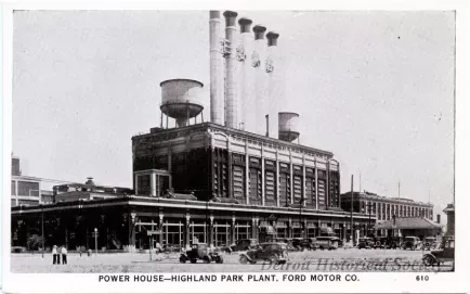 Postcard - Power House - Highland Park Plant, Ford Motor Co. - Power House - Highland Park Plant