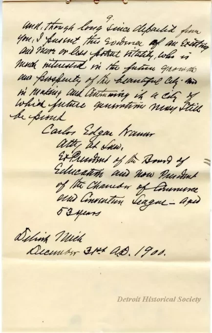 Letter - The Chamber of Commerce