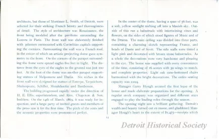 Picture - History of the Detroit Opera House
