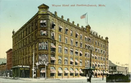 Postcard - Wayne Hotel and Pavilion, Detroit, Mich.