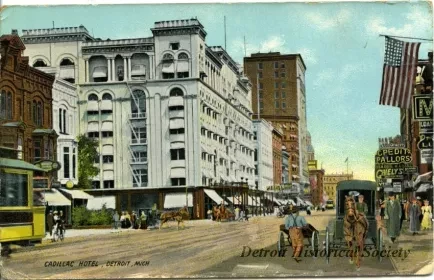 Postcard - Cadillac Hotel, Detroit, Mich.