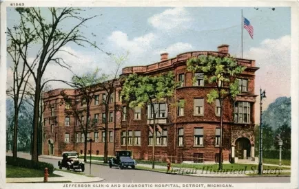 Postcard - Jefferson Clinic and diagnostic Hospital, Detroit, Michigan. - Jefferson Clinic And Diagnostic Hospital, Detroit, Mich.