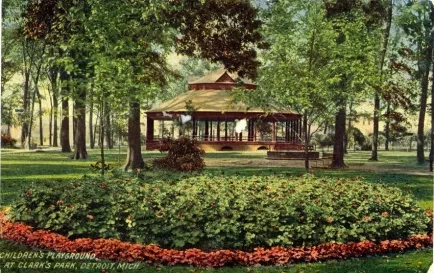 Postcard - Children's Playground, at Clark's Park, Detroit, Mich.