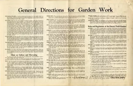 Report, Annual - Annual Report of the Detroit Thrift Gardens for the Garden Year Ending Oct. 31, 1933