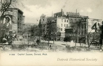 Postcard - Capitol Square, Detroit, Mich.
