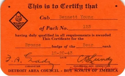 Certificate, Achievement