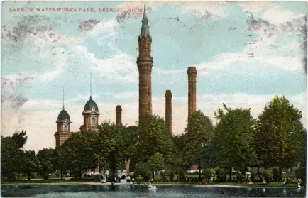 Postcard - Lake in Waterworks Park, Detroit, Mich. - Lake In Waterworks Park, Detroit, Mich.