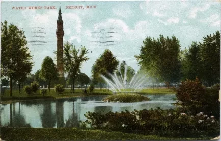 Postcard - Water Works Park, Detroit, Mich. - Water Works Park, Detroit, Mich.