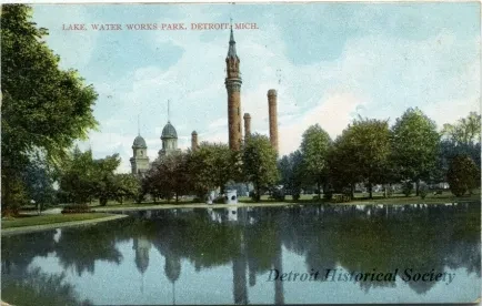 Postcard - Lake, Water Works Park, Detroit, Mich. - Lake, Water Works Park, Detroit, Mich.