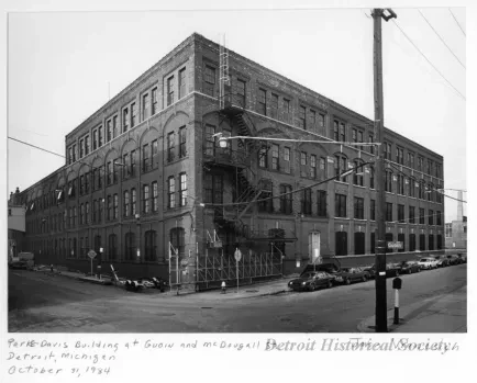 Print, Photographic - Parke-Davis Building at Guoin and McDougall Sts., Detroit, Michigan