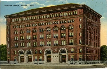 Postcard - Masonic Temple, Detroit, Mich.