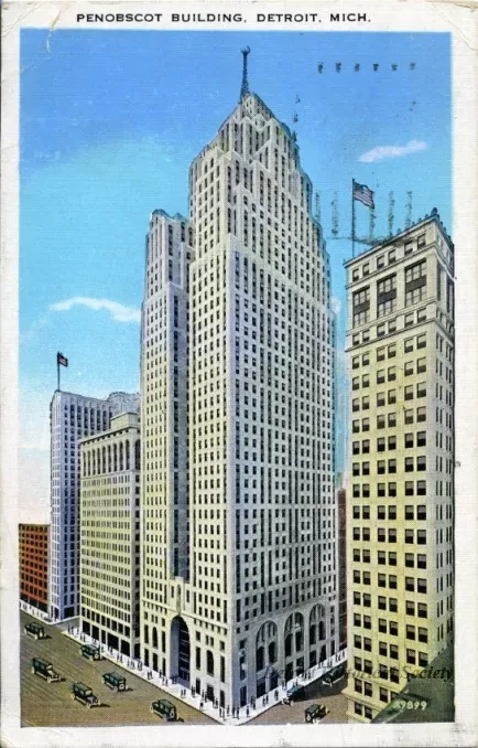 Postcard - Penobscot Building, Detroit, Mich.