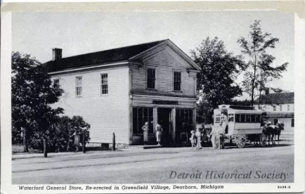 Postcard - Waterford General Store, Re-erected in Greenfield Village, Dearborn, Michigan