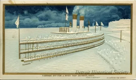 Postcard - Tashmoo Off for a River Trip, Detriot, Mich.