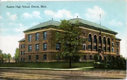Postcard - Eastern High School, Detroit, Mich.