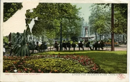 Postcard - Grand Circus Park, Detroit, Mich.