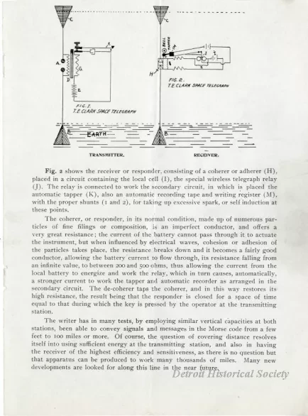Handbill - Read what an observer at the Michigan State Fair has to say about the Thos. E. Clark. Apparatus and its Future Possibilities