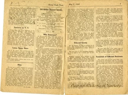 Newsletter - Detroit Radio News, Vol. 1, No. 4