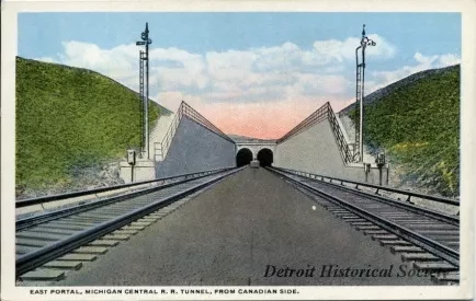 Postcard - East Portal, Michigan Central R. R. Tunnel, from Canadian Side.
