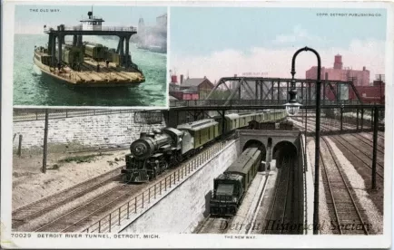 Postcard - Detroit River Tunnel, Detroit, Mich.