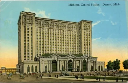 Postcard - Michigan Central Station, Detroit, Mich.