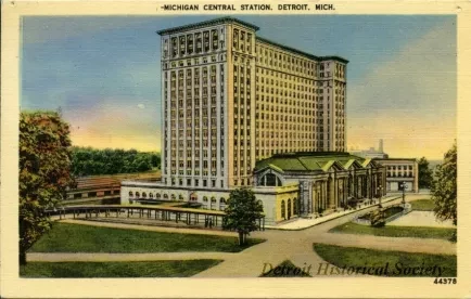 Postcard - Michigan Central Station, Detroit, Mich.