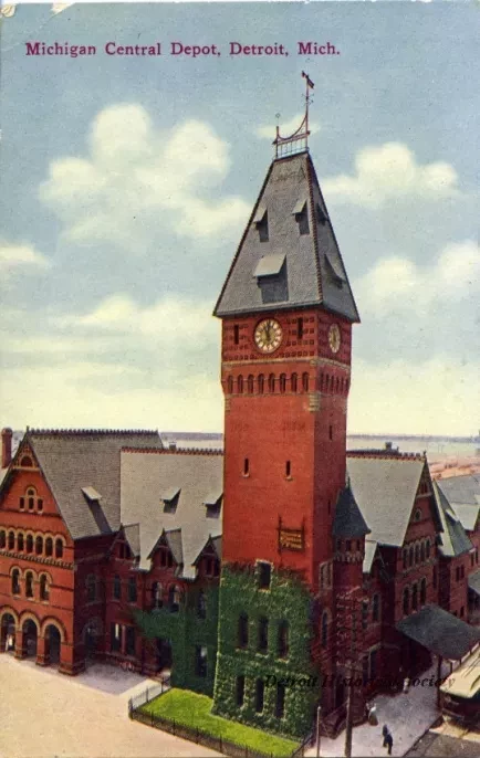 Postcard - Michigan Central Depot, Detroit, Mich.