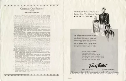 Program, Theater - Detroit Town Hall
