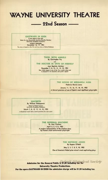 Program, Theater
