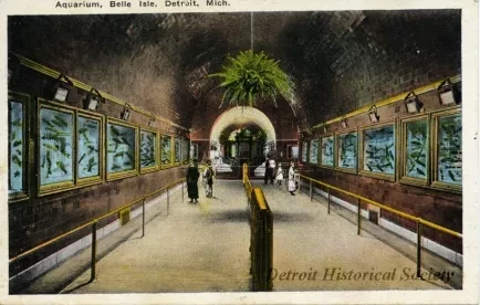 Postcard - Aquarium, Belle Isle, Detroit, Mich.