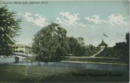 Postcard - Cascade, Belle Isle, Detroit, Mich.