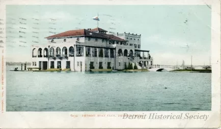 Postcard - Detroit Boat Club, Detroit, Mich.