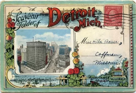 Post Folder - Souvenir Folder of Detroit, Mich.