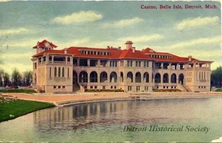 Postcard - Casino, Belle Isle, Detroit, Mich.