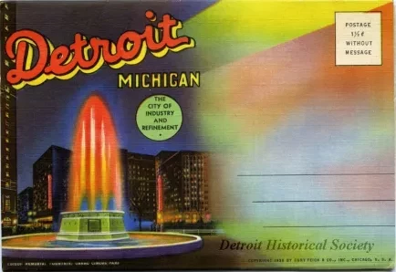 Post Folder - Detroit Michigan, The City of Industry and Refinement