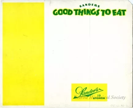 Menu - Sanders Good Things to Eat