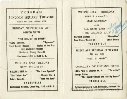 Program, Theater