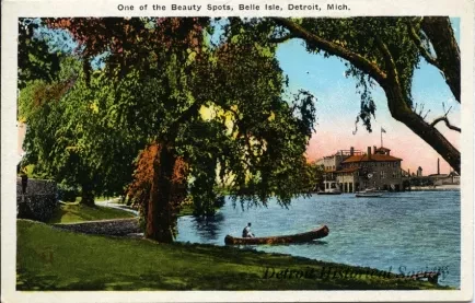 Postcard - One of the Beauty Spots, Belle Isle, Detroit, Mich.