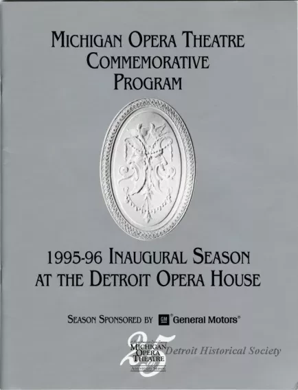 Program, Theater - Michigan Opera Theatre Commemorative Program