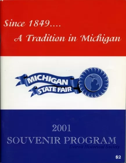 Program - 2001 Michigan State Fair Souvenir Program