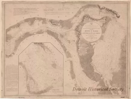 Chart, Navigational - Chart No. 1 of River Ste. Marie from
Point Iroquois to East Neebish